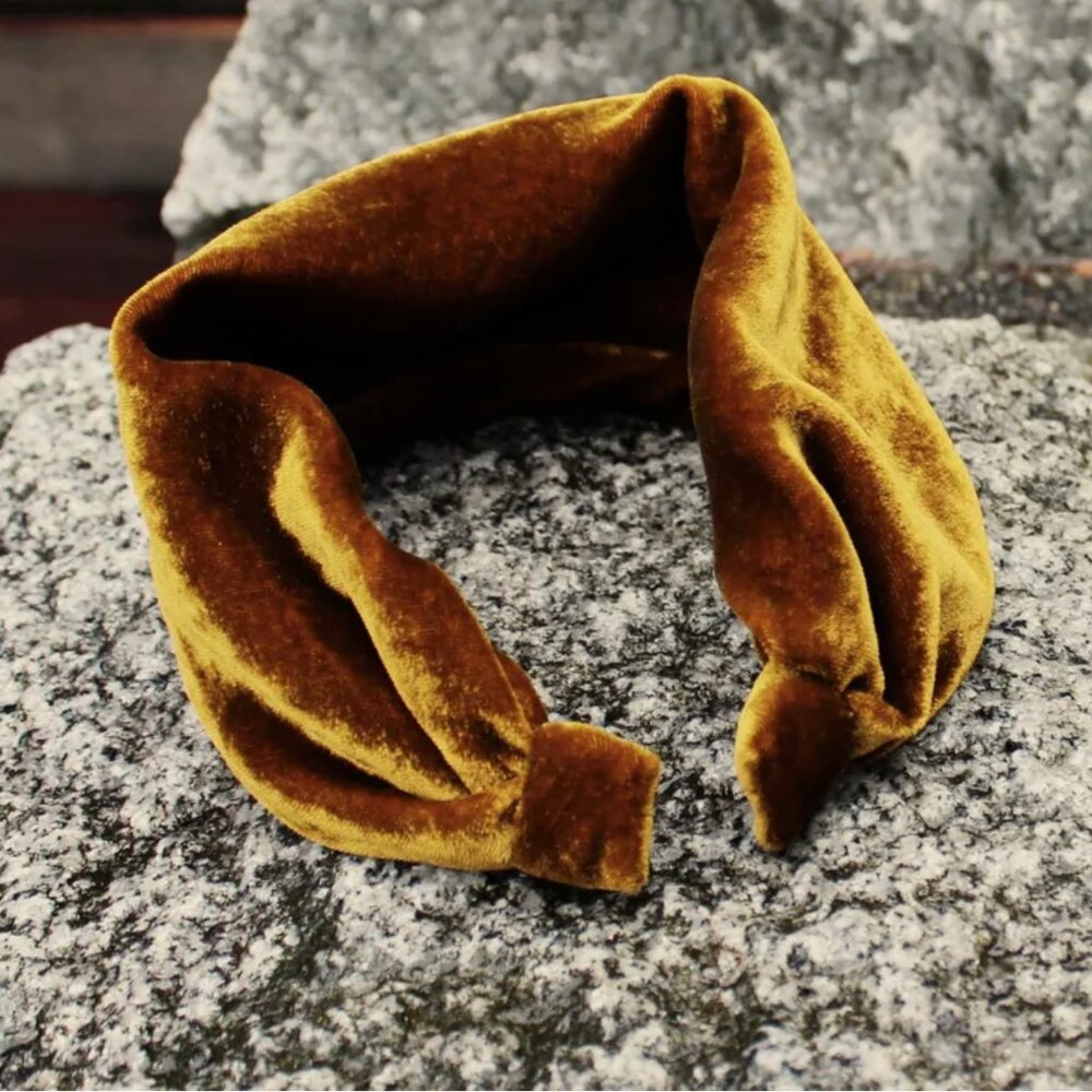 Doen Mildred headband- Gold Velvet